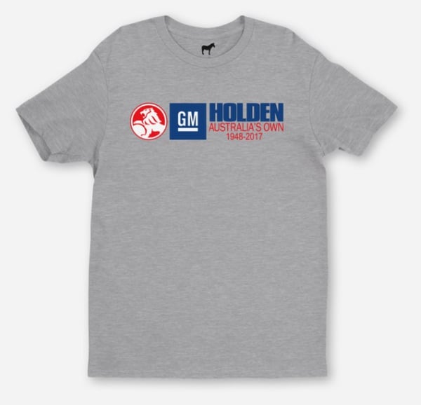 Image of Gray Holden T-Shirt - Australia's own Adult size