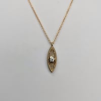 Image 1 of Deco Eye Necklace - 14k + Diamond