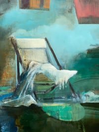 Image 2 of Painting / maleri / "The memory of a beach chair" / 40x50 cm