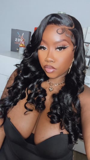 Image of Black Body Wave 5x5 HD Lace Closure Wig in 24”
