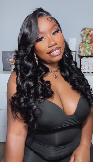Image of Black Body Wave 5x5 HD Lace Closure Wig in 24”
