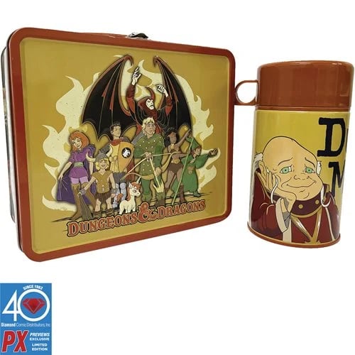 Image of Dungeons and Dragons Animated Tin Titans Lunch Box with Thermos