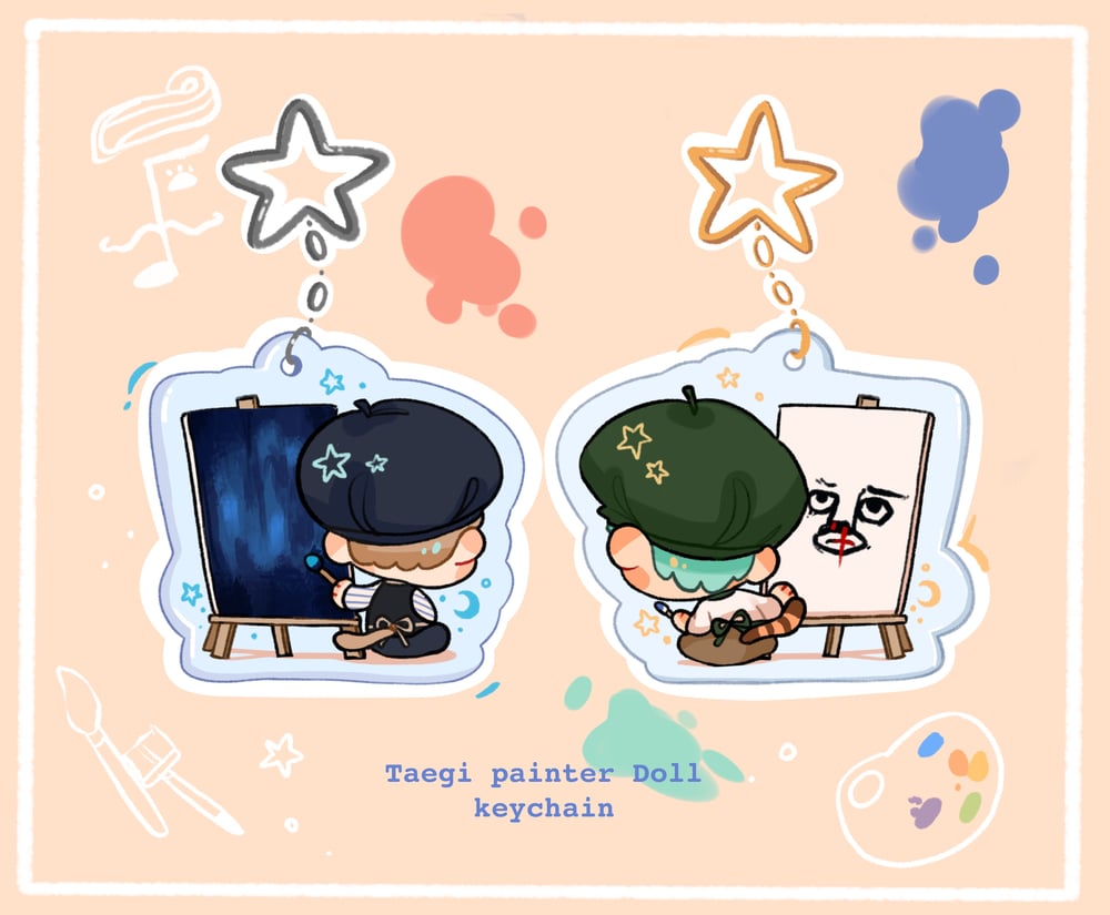 Image of ποΈ Taegi painter keychains π¨