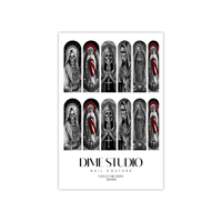 Image 3 of SANTA MUERTE MONOCHROME NAIL DECALS 