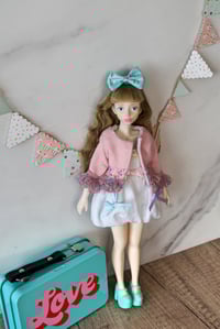 Image 3 of Nineteen zero six Friend and fools exclusive  - Puffball dress and Fringe trim Jacket