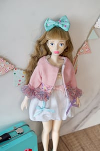 Image 2 of Nineteen zero six Friend and fools exclusive  - Puffball dress and Fringe trim Jacket