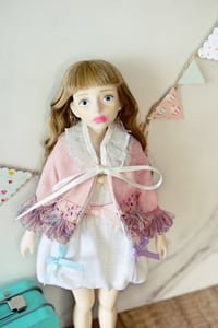 Image 1 of Nineteen zero six Friend and fools exclusive  - Puffball dress and Fringe trim Jacket