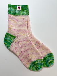 Image 3 of Green/Pink Socks