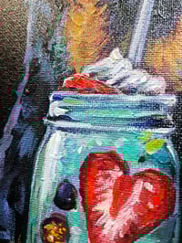 Image 3 of Big sip! Rottweiler original art