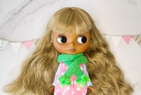 Image 1 of Nineteen zero six Friends and Fools exclusive - Knitted scarf with pompoms - Green