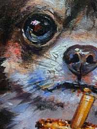 Image 2 of Little dog, big sip! Chihuaha original painting 