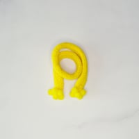 Image 2 of Nineteen zero six Friends and Fools exclusive - scarf with pompoms - yellow