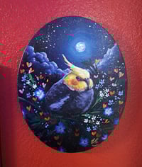 Image 1 of Sleepy cockatiel painting 