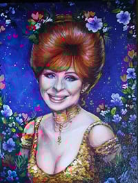 Image 1 of Barbra streisand portrait study original painting 