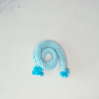 Image 3 of Nineteen zero six Friends and Fools exclusive - Knitted scarf with pompoms - Baby blue