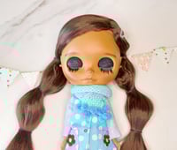 Image 1 of Nineteen zero six Friends and Fools exclusive - Knitted scarf with pompoms - Baby blue