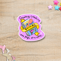 Image 1 of Creating Leaders One Page At A Time Vinyl Sticker