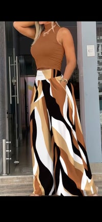 Image 1 of Women’s 2 Piece Vest + Wide Leg Pants