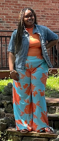 Image 2 of Women’s 2 Piece Vest + Wide Leg Pants Set