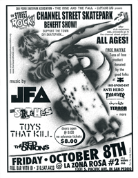 Image 2 of CHANNEL ST. SKATEPARK BENEFIT IV @ La Zona Rosa #2, 10/8/04 (2 avbl.) → flyer