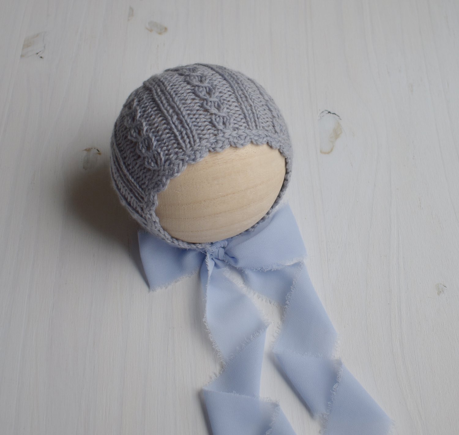 Image of Dusty Blue Vintage Inspired Bonnet