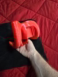 Image 6 of Glow in the Dark Hitch Cover - Red Dodge Ram Skull - Glows Red/Orange!