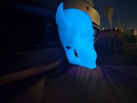 Image 1 of Glow in the Dark Hitch Cover - White Skull Glows Blue!