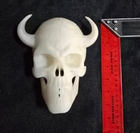 Image 3 of Glow in the Dark Hitch Cover - White Skull Glows Blue!