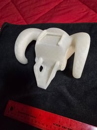 Image 7 of Glow in the Dark Hitch Cover - White Dodge Ram Skull - Glows Blue!