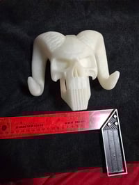 Image 5 of Glow in the Dark Hitch Cover - White Dodge Ram Skull - Glows Blue!
