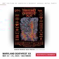 Image 1 of Maryland Deathfest XX (2025) Silkscreened Poster (pre-order)