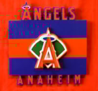Image 1 of Anaheim Angel Hand Crafted MLB 3D Wooden Team Logo Wall Hanging Artwork