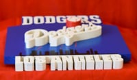 Image 5 of Los Angeles Dodgers Hand Crafted MLB 3D Wooden Team Logo Wall Hanging Artwork 1