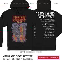 Maryland Deathfest XX (2025) Zipper Hoodie Design #1 (pre-order)