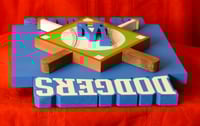 Image 4 of Los Angeles Dodgers Hand Crafted MLB 3D Wooden Team Logo Wall Hanging Artwork 2