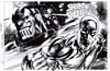 SILVER SURFER and THANOS  11" x 17"  NEW Pin-Up !