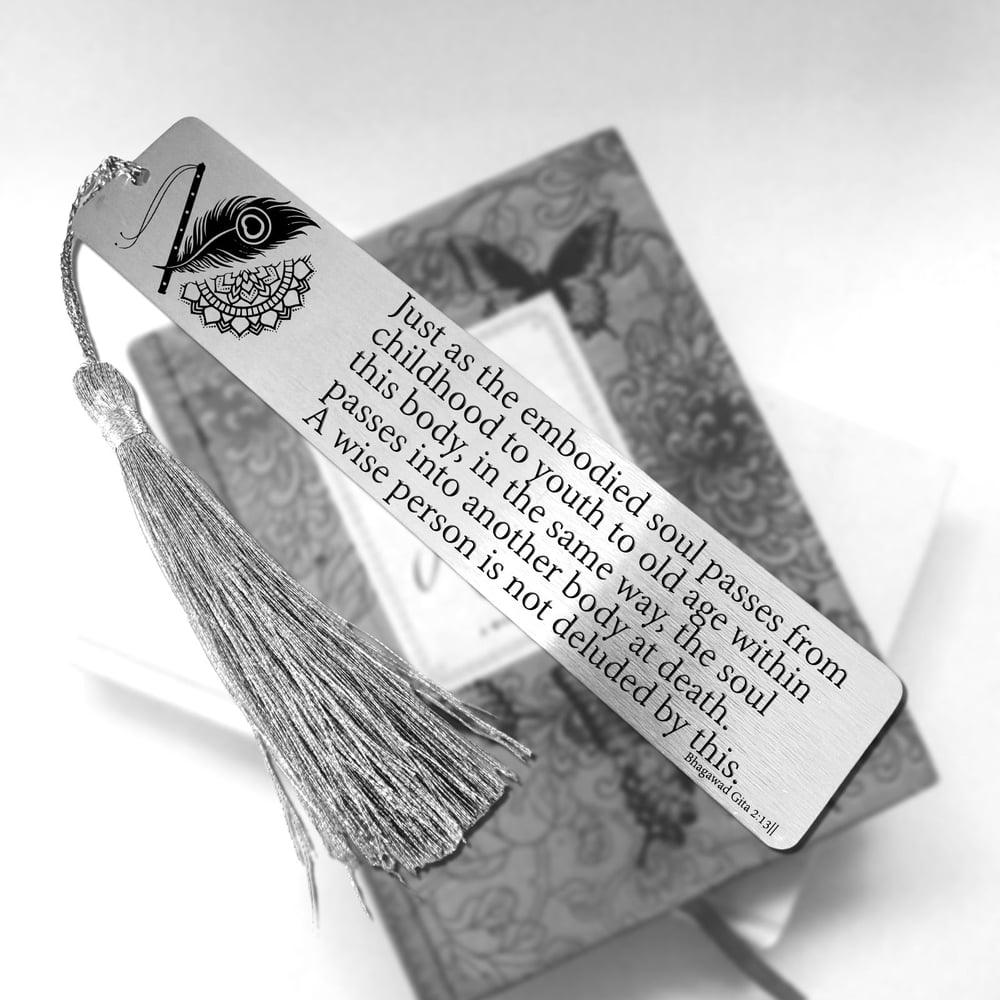 Image of Bhagawad Gita Chapter 2:13 Bookmark & Spiritual Gifts.