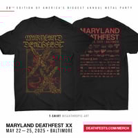 Maryland Deathfest XX (2025) T-shirt Design #2 (pre-order)