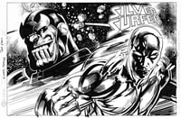 Image 5 of SILVER SURFER and THANOS  11" x 17"  NEW Pin-Up !