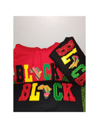 Image 2 of "Black" Applique Embroidered Sweatshirt 