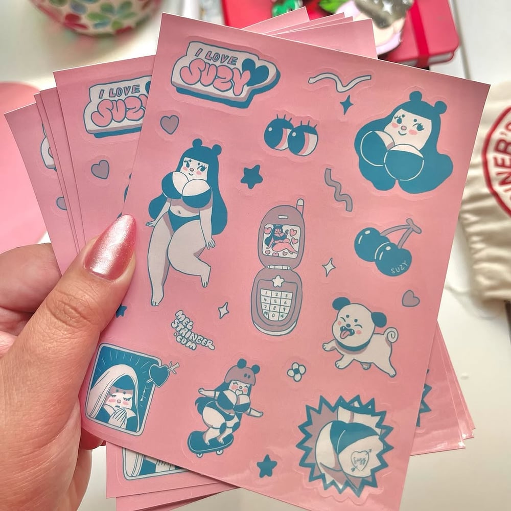 Image of I Love Suzy Summer - Vinyl Sticker Sheet