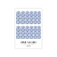 Image 3 of BABY BLUE CLASSIC MCM MONOGRAM NAIL DECALS 