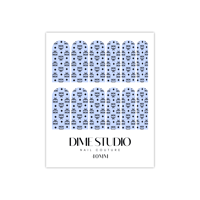 Image 4 of BABY BLUE CLASSIC MCM MONOGRAM NAIL DECALS 