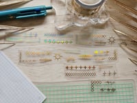 Image 1 of  [Original] Lines & Waves Kiss Cut 3D Holographic Foil PET Tape