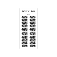 Image 3 of BLACK AIRBRUSH HEART NAIL WRAPS