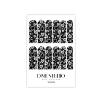 Image 4 of BLACK AIRBRUSH HEART NAIL WRAPS
