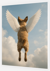 Image 1 of Dog with wings I (cards & envelopes) min order 50 cards