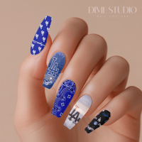 Image 1 of CRENSHAW BLUE LA DODGERS  NAIL WRAPS 