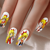 Image 1 of SAILOR MOON CLEAR OVERLAY NAIL DECALS 