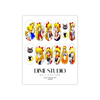 Image 3 of SAILOR MOON CLEAR OVERLAY NAIL DECALS 